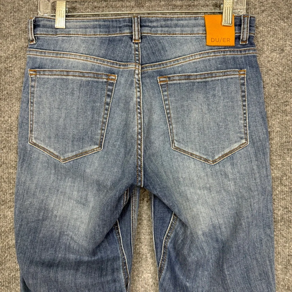 DU/ER Performance Jeans Men 27x28 (30x27) Blue Slim Fit Coolmax Stretch WFLR5001